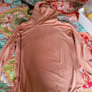 Cozy Pink Hooded Weather Top